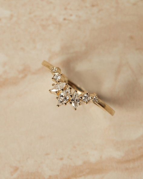 Waffley Wedded, Stackable Rings Wedding, Ring Inspo, Moissanite Band, Layered Rings, Round Diamond Ring, Curved Wedding Band, Ring Stone, Moissanite Wedding Bands