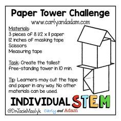 Stem Activities With Index Cards, Grade 4 Stem Challenge, 10 Minute Stem Challenges, Steam Activities Elementary Low Prep, Stem Challenge Elementary, Stem Paper Challenge, Index Card Tower Challenge, 2nd Grade Stem Challenges, Stem Building Challenge