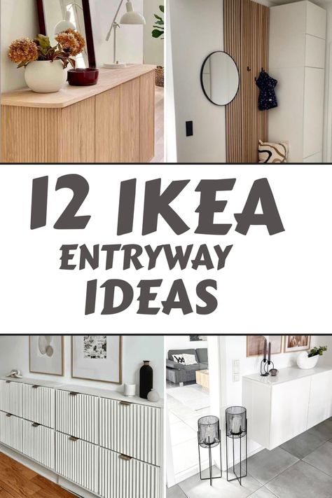 Discover the top Ikea entryway ideas that will transform your space. From stylish storage solutions to practical hacks, find the perfect inspiration to enhance your home’s entrance Wall Mounted Cabinet Entryway, Storage In Foyer Entryway, Storage For Small Hallway, Tiny Entry Way Storage Ideas, Trones Ikea Entryway, Small Entryway Ideas Japandi, Shoe And Bag Storage Entryway, Entryway Ideas Shoes Entrance, Home Entrance With Shoe Rack