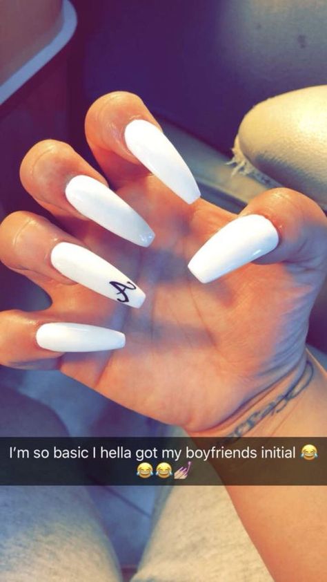 Edgy Nails, White Acrylic Nails, Grunge Nails, Summer Acrylic Nails, Acrylic Nails Coffin, Coffin Nails Designs, Fire Nails, Dope Nails, Short Acrylic Nails