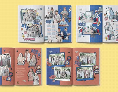 Multimedia Aesthetic, Yearbook Design Layout Creative, Comic Book Yearbook, Yearbook Design Layout, Yearbook Cover Ideas, Design Yearbook, Newspaper Design Layout, Yearbook Template, Yearbook Cover