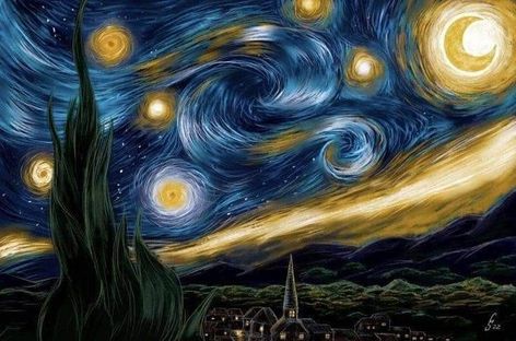 فنسنت فان جوخ, Van Gogh Wallpaper, Starry Night Wallpaper, Twin Flame Art, 4k Wallpapers For Pc, Starry Night Painting, Arte Peculiar, Arte Van Gogh, Sunflower Wallpaper