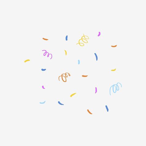 Drawing Fillers Backgrounds, Bday Edits, Element Drawing, Confetti Art, Happy Birthday Doodles, Confetti Party Decorations, Senior Jeans, Happy Birthday Illustration, Birthday Doodle