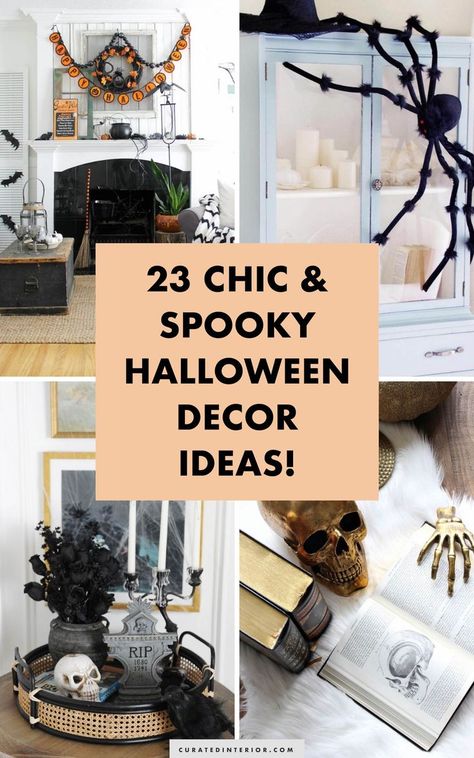 Chic But Spooky Halloween Decor Ideas To Inspire You #halloween #halloweendecor Halloween Entryway, Chic Halloween Decor, Spooky Halloween Decor, Decorating For Halloween, Spooky Chic, Halloween Bedroom, Creepy Halloween Decorations, Easy Halloween Decorations, Chic Halloween