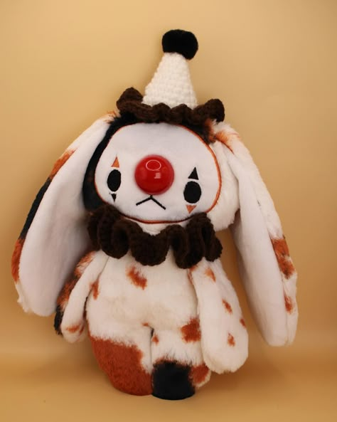 Clowncore Plushies, Plushie Oc, Clown Plushies, Clown Plush, Doll Customs, Doll Plushies, Cute Sewing Projects, Cute Clown, Sewing Stuffed Animals