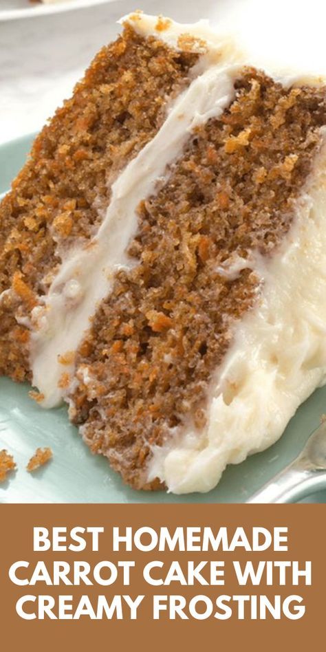 Searching for the best carrot cake recipe? Look no further! This easy carrot cake recipe is homemade, moist, and bursting with flavor. Topped with creamy frosting, it's the perfect dessert for any celebration or family meal. Whether you're new to baking or a pro, this moist carrot cake will deliver delicious results every time. Try it today and enjoy homemade perfection! Carrot Cake Best Ever, Carrot Cake Recipe Cream Cheese Frosting, Scratch Carrot Cake Recipe, Easy Dessert Cakes, Layered Carrot Cake Recipe, How To Make A Carrot Cake, Carrot Cake Video Recipe, Buttermilk Carrot Cake Recipe, Homemade Carrot Cake Recipe Moist