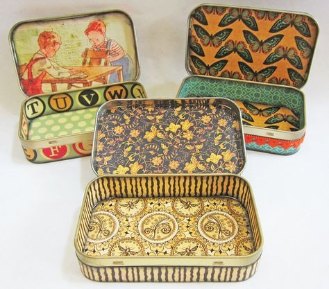 Tin Ideas, Shrines Box, Altoid Tin, Altoids Tins, Altered Tins, Upcycle Ideas, Mint Tins, Purse Essentials, Altered Boxes