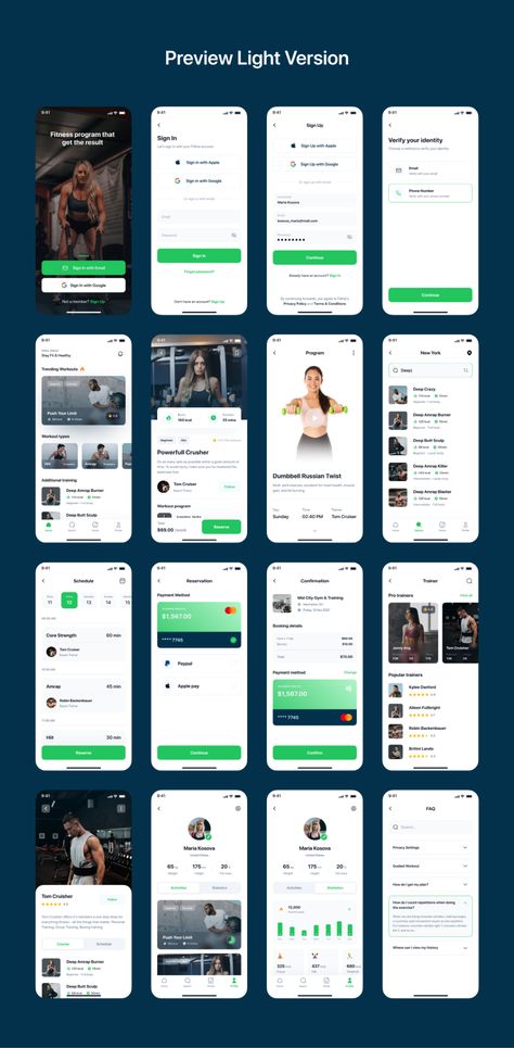 Fitness Mobile App Design, Gym App Design, Workout App Design, Figma Ui Design, Fitness App Ui Design, Fitness Apps Design, Workout Tracker App, Fitness App Ui, App Colors