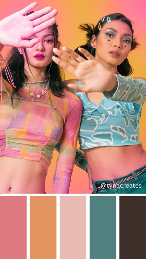 2000s Colour Palette, Y2k Aesthetic Color Palette, Y2k Color Scheme, Baddie Color Palette, Early 2000s Color Palette, Childhood Color Palette, Y2k Branding Design, Y2k Moodboard Aesthetic, Y2k Palette