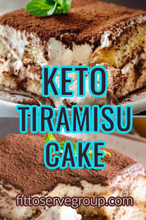 close up images of keto tiramisu cake served on white plates Keto Icing For Cake, Low Carb Birthday Dessert, Keto Tiramisu Recipe, Sugar Free Tiramisu, Keto Christmas Cake, Sugar Free Tiramisu Recipe, Keto Eclairs, Low Carb Cake Recipes, Low Carb Tiramisu