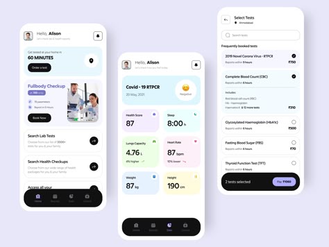 Healthcare App Ui, List Ui, Education Application, Health Application, Medical App, Ux App Design, Guide Design, Card Ui, Mobile Application Design