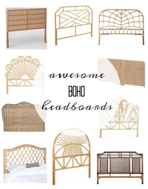 Boho Headboards, Bamboo Headboard, Boho Headboard, Rattan Headboard, Caned Headboard, Headboard Ideas, Diy Headboard, Boho Bedroom Decor, Rattan Furniture