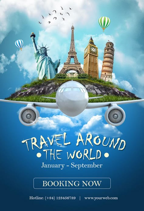 Creative Travel Poster Design, Travel Graphic Design, Travel Advertising Design, Pc Photo, Travel Creative, Tourism Day, Travel Advertising, Stock Design, Tourism Poster