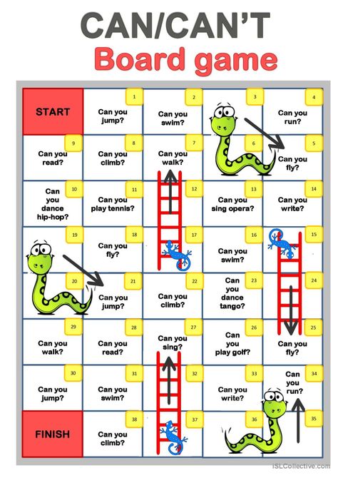 CAN/CAN'T (A1) - Board game boar…: English ESL worksheets pdf & doc Esl Board Games, Countable And Uncountable Nouns, English Games For Kids, Nouns Activities, Teach English To Kids, Uncountable Nouns, Esl Games, Printable Board Games, English Activities For Kids