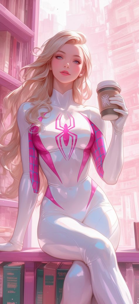 Gwen Wallpaper, Spider Gwen Art, Spiderman And Spider Gwen, Marvel Spider Gwen, Spiderman Miles Morales, Spiderman Miles, Marvel Fanart, Marvel Heroines, Marvel Superheroes Art