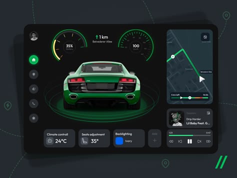 Dashboard Animation, Pixel Car, Ui Design Dashboard, Car Ui, App Design Layout, Car Gauges, Dashboard Car, App Interface Design, Dashboard Ui