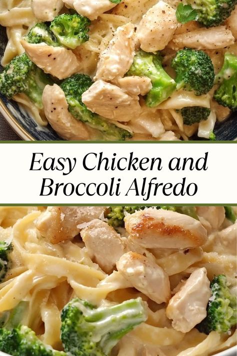 Ingredients: 12 oz fettuccine pasta 2 cups broccoli florets 2 skinless, boneless chicken breasts, cut into bite-size pieces 2 tablespoons butter 1 jar (15 oz) Alfredo sauce 1/4 cup grated Parmesan cheese 1/4 teaspoon garlic powder Salt and pepper to taste #chickenbroccoli #easyrecipes #camilarecipes Chicken Alfredo From Jar, Baked Chicken Broccoli Alfredo, Chicken And Broccoli Alfredo Recipes, Chicken Fettuccine Alfredo With Broccoli, Skinless Boneless Chicken Breast Recipes, Easy Chicken Broccoli Alfredo, Chicken Broccoli Fettuccine Alfredo, Alfred Sauce, Broccoli Chicken Alfredo