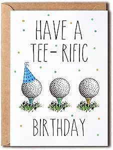 Have A Tee-Rific Birthday Card - Gift For Golfer - Golf Birthday Card - Birthday Gift For Men - Golf Gift - Meaningful Gift Cards - Sports Lover Gift Card Handmade Golf Birthday Cards For Men, Diy Gifts For Golfers, Funny Male Birthday Cards, Golf Birthday Cards For Men, Golf Birthday Card Ideas, Diy Golf Birthday Cards, Cards For Men Handmade Ideas, Gifts For Golfers Boyfriends, Sports Birthday Card