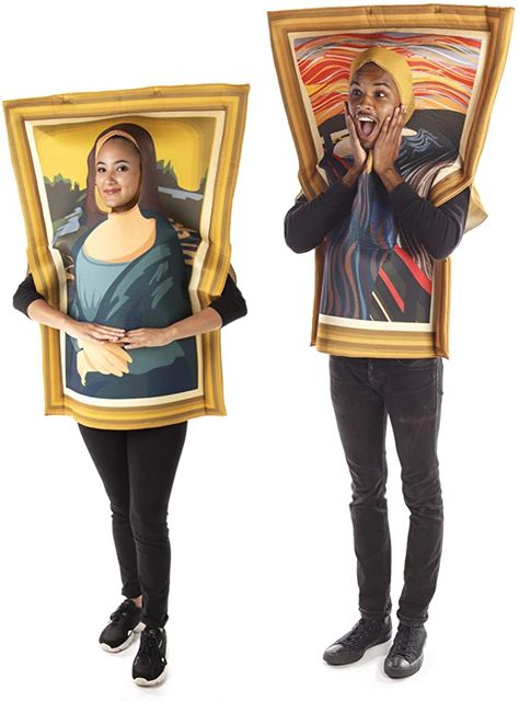 Amazon.com: Famous Paintings Couples Costume - Funny Mona Lisa & Scream Halloween Outfits : Clothing, Shoes & Jewelry Funny Mona Lisa, Friend Halloween Costumes, Rocker Costume, Best Friend Halloween, Funny Couple Costumes, Funny Artwork, Scream Halloween, Best Friend Halloween Costumes, Couples Costume