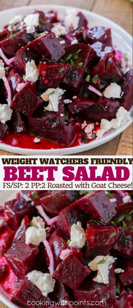 Weight Watchers Salads, Red Beets Salad, Beet Salad With Goat Cheese, Vegetarian Vegetable Soup, Weight Watchers Salad, Salad With Goat Cheese, Beet And Goat Cheese, Beet Salad Recipes, Recipes Vegetables