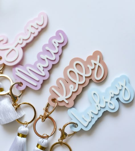 Excited to share the latest addition to my #etsy shop: Backpack tag, Personalized keychain for woman, bridesmaid keychain, custom name tag, backpack name tag, keychain Personalized, lunchbox tag https://etsy.me/447au5v #backtoschool #personalized #acrylicnametag #backp Acrylic Bag Tag, Glowforge Keychains, Bridesmaid Keychain, Backpack Name Tags, Acrylic Name Keychain, Gift Name Tags, Name Tag Keychain, Personalized Bag Tags, Personalized Gifts For Women