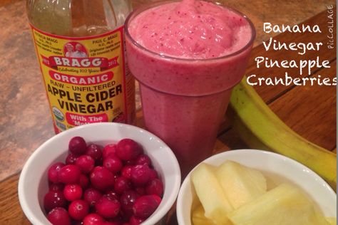 Cranberry And Pineapple, Healthy Drinks Smoothies, Cider Vinegar, Apple Cider Vinegar, Vinegar, Healthy Drinks, Health Food, Cranberry, Juice