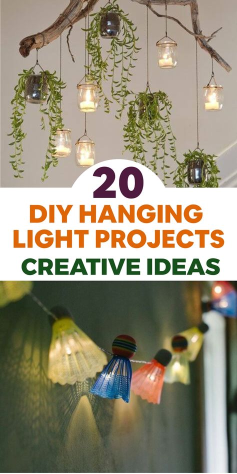 Enhance the vibe of your home with DIY hanging light projects! Craft a boho-chic macrame pendant light using rope and a basic light kit to elevate your living space. Alternatively, transform old wine bottles into charming hanging light fixtures by adding fairy lights for a touch of magic. These budget-friendly endeavors are simple yet impactful, infusing warmth and beauty into any room. Hanging Light Ideas, Unique Hanging Light Fixtures, Rustic Outdoor Dining Tables, Diy Hanging Light Fixtures, Fly Repellant Diy, Macrame Pendant Light, Chicken Coop Designs Diy, Diy Hanging Light, Wine Bottle Chandelier