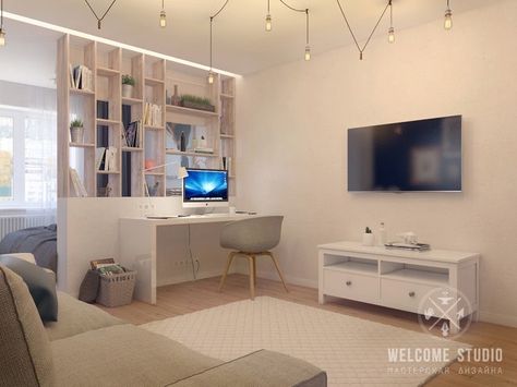 Studio Apartment Living, Studio Apartment Design, Small Apartment Interior, Condo Interior, Deco Studio, Small Apartment Design, Studio Apartment Layout, Decor Studio, Small Studio Apartments