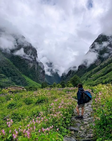 Mountains In India, Uttarakhand Tourism, India Travel Places, Travel Pose, Valley Of Flowers, Travel Mountains, Vision Board Pics, Mountain Photos, Portrait Landscape