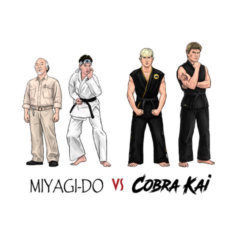 Miyagi-Do VS Cobra Kai - The Karate Kid - Taza | TeePublic MX Corba Kai, Miyagi Do Karate, Killer Moth, Daniel San, Miyagi Do, Art Definition, Karate Kid Movie, Johnny Lawrence, Karate Gi