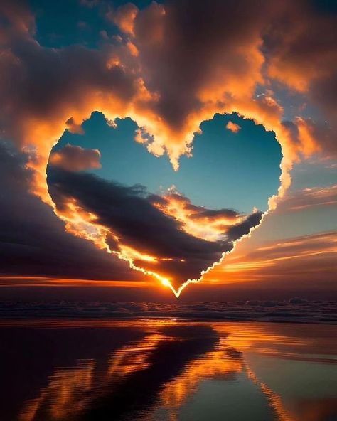 Beautiful Heart Pictures, Heart In Nature, Valentine Picture, Beach Sunset Wallpaper, Image Swag, Angel Painting, Background Wallpaper For Photoshop, Sunset Wallpaper, Cool Pictures Of Nature