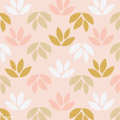 Simple pattern of leaves on pink background | free image by rawpixel.com / NingZk V. Schoolwork Aesthetic, Haori Pattern, Rosas Vector, Charm Crochet, Pattern Illustrations, Rose Gold Texture, Fabric Paint Diy, Watercolor Paper Texture, Nature Motifs