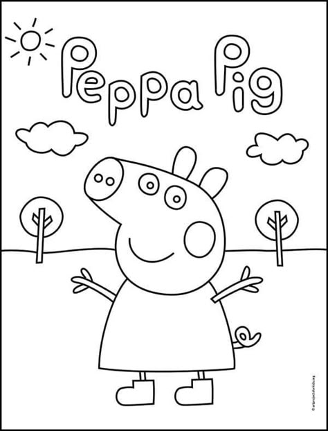 Pepper Pig Drawing, Peppa Pig Outline, Pepper Pig Coloring Pages, Peppa Pig Drawing Easy, Peppa Pig Crafts For Toddlers, Peppa Pig Activities Preschool, Peppa Pig Worksheet, Pepa Pig Coloring, Pepa Pig Drawing