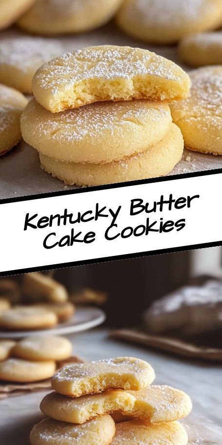 Crumbl Kentucky Butter Cake Cookies are a delectable blend of moist, buttery cake flavors and crispy cookie textures. Perfectly golden on the outside and wonderfully soft on the inside, these cookies capture the essence of a traditional Kentucky butter cake in every bite. Enjoy these treats as a delightful dessert or a sweet afternoon snack. Tea Cake Cookies Southern Style, Kentucky Butter Cake Cookies Crumbl, Mini Butter Cake, Butter Crisp Cookies, Watergate Cookies, Kentucky Butter Cookies, Pink Sugar Cookie Recipe, Kentucky Butter Cake Cookies, Best Butter Cookie Recipe