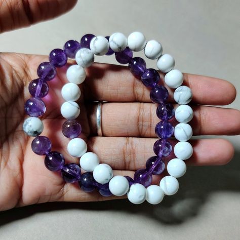 Match Bracelets, Unique Beaded Bracelet, Bracelets Matching, Matching Couple Bracelets, Distance Bracelets, Bracelet Inspo, Purple Bracelet, Beaded Jewelry Tutorials, Bracelets Set