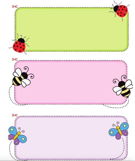 10 PDF School printable stationery. Name labels, notebooks, lunch notes, doodle frames, name tags, notes templates, book tags, school supplies. School Labels Printables, Notebook Labels, Name Tag For School, School Border, Name Tag Templates, Name Tag Design, Penanda Buku, School Frame, Doodle Frames