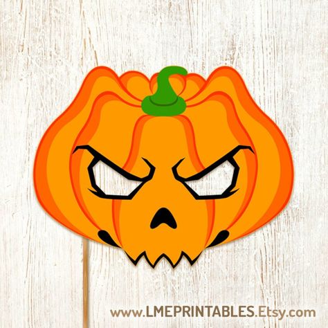 Paper Craft Birthday, Printable Halloween Masks, Animated Pumpkins, Mask Printable, Creepy Masks, Scary Kids, Jack Lantern, Pumpkin Mask, Pumpkin Printable