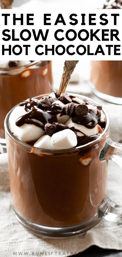 crockpot hot chocolate recipes Breakfast Recipes Meal Prep, Slow Cooker Hot Chocolate Recipe, Crock Pot Hot Chocolate Recipe, Slow Cooker Hot Chocolate, Creamy Hot Chocolate Recipe, Crock Pot Hot Chocolate, Recipe Using Milk, Easy Recipes Breakfast, Christmas Hot Chocolate Bar