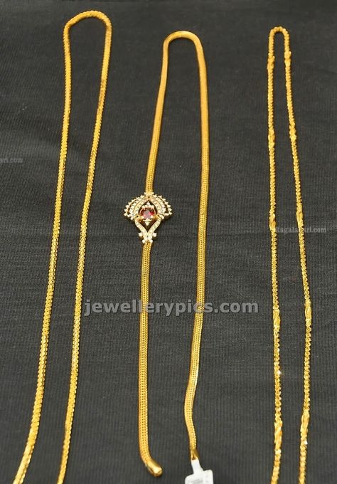 Gold Thali kodi chain design by Hiya jewellers - Latest Jewellery Designs Thali Kodi, Chain Designs Gold, Thali Designs, Thali Chains, Thali Chain, Latest Jewellery Designs, Latest Indian Jewellery, Bridal Diamond Necklace, Indian Jewellery Gold