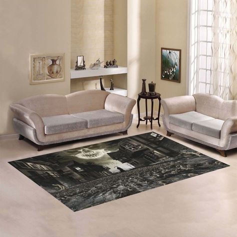 Amazon.com: Artsadd Zombies and Grim Reaper Area Rug Carpet 7'x5' Floor Rug for Living Room Bedroom: Kitchen & Dining Ichigo Hollow Mask, The Ancient Magus Bride, Living Room Rugs, Carpet Living Room, Carpet Rugs, Bright Fashion, Slim Shady, Room Carpet, Beautiful Living Rooms