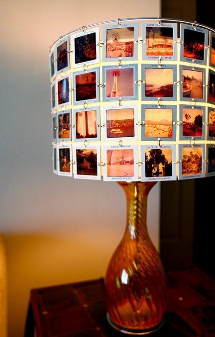 Creating a DIY Slide-Shade with instagram photos Photo Slides, Diy Lampe, A Chair, Diy Projects To Try, Lamp Shades, Lampshades, Home Projects, Fun Crafts, Diy And Crafts