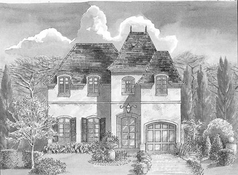 Floor Plan AFLFPW12241 - 2 Story Home Design with 5 BRs and 4 Baths French Provincial Floor Plans, French Home Floor Plan, French Castle Floor Plans, French Chateau Floor Plans Layout, Small French Chateau Floor Plans, French Chateau Floor Plans, French Provincial House Plans, French Country Floor Plans, Bathroom French