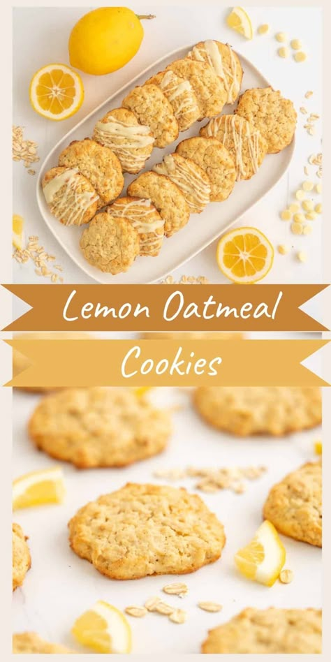 Oat Flour Lemon Cookies, Things To Make With Rolled Oats, Healthy Lemon Cookie, Soft Coconut Biscuits, Oat Biscuits Recipe Healthy, Healthy Lemon Cookies Recipes, Lemon Oat Cookies, Healthy Oat Meal Cookies, Lemon Biscuits Cookies