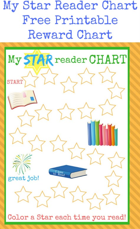 My Star Reader Chart- Free Printable Reward Chart- Reading Chart Free Printable- Star Chart for Reading Book Reading Chart, Book Chart, Reading Chart, Reading Charts For Kids Printable, Reading Sticker Chart, Reading Reward Chart, Book Reward Chart, Reading Chart Reward, Reading Rewards For Kids