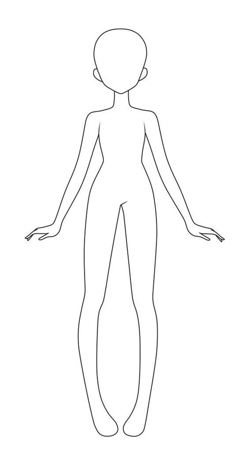 Body Drawing Standing Straight, Mannequin Base Drawing, Body Design Sketches, Fashion Doll Drawing Base, How To Draw A Mannequin, Anime Mannequin, Girl Body Reference, Drawing Ideas Base, Girl Body Base Drawing