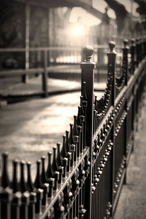 Surreal Moody Architecture Photography, Black And White Architecture Photography, Black And White Urban Photography, Fence Photography, Conceptual Black And White Photography, Black And White Narrative Photography, White Fence, Fencing Ideas, Types Of Fences