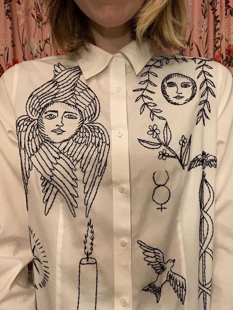 Embroidery Trends, Tessa Perlow, Upcycled Shirt, Needlework, Log In, Embroidery, Drawings, On Instagram, Instagram