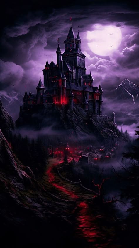 Midevil Knight Aesthetic, Haunted House Pictures, House Scary, Scary House, Vampire Castle, Helloween Wallpaper, Dark Kingdom, Scary Houses, Castle Ideas