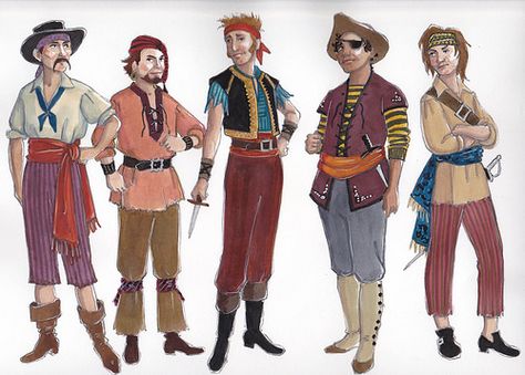 Peter Pan Broadway, Pirates Aesthetic, Lost Boys Costume, Peter Pan Musical, Peter Pan Play, Peter Pan Costume Kids, Petar Pan, Peter Pan Jr, Costume Renderings