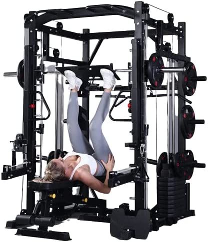 Adjustable Gym Exercise Equipment Multifunctional Power Rack... Multi Gym Machine, Smith Machine Home Gym, Home Gym Equipment Machines, Best Exercise Equipment For Home, Exercise Equipment At Home, Gym Equipment Machine, Gym Rack, Functional Trainer, Home Gym Machine